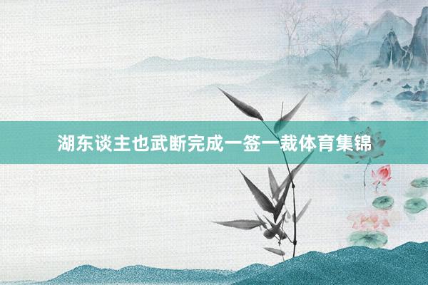 湖东谈主也武断完成一签一裁体育集锦