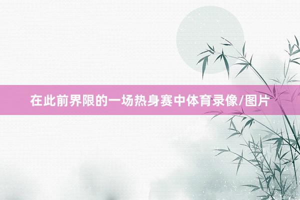 在此前界限的一场热身赛中体育录像/图片