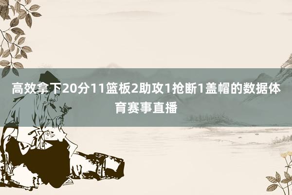 高效拿下20分11篮板2助攻1抢断1盖帽的数据体育赛事直播