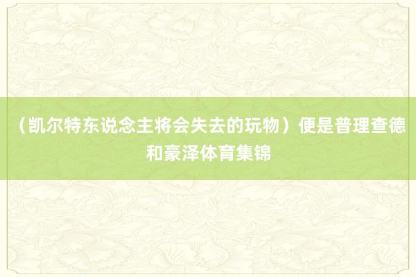 （凯尔特东说念主将会失去的玩物）便是普理查德和豪泽体育集锦
