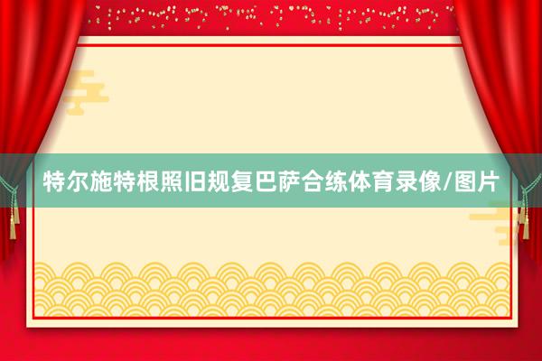 特尔施特根照旧规复巴萨合练体育录像/图片