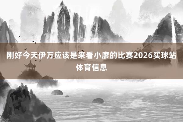 刚好今天伊万应该是来看小廖的比赛2026买球站体育信息