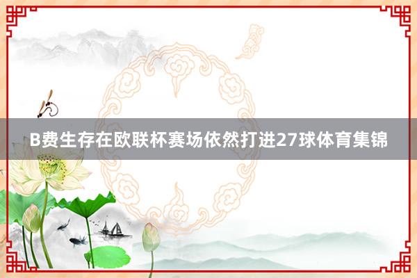 B费生存在欧联杯赛场依然打进27球体育集锦