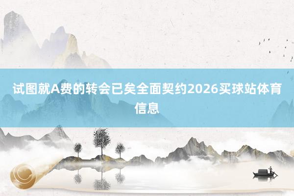 试图就A费的转会已矣全面契约2026买球站体育信息