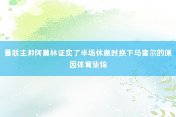 曼联主帅阿莫林证实了半场休息时换下马奎尔的原因体育集锦