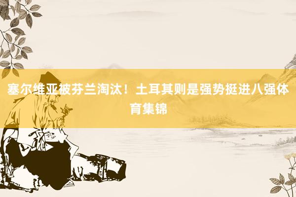 塞尔维亚被芬兰淘汰!土耳其则是强势挺进八强体育集锦