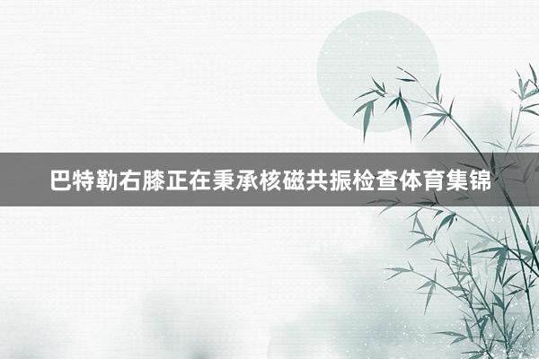 巴特勒右膝正在秉承核磁共振检查体育集锦